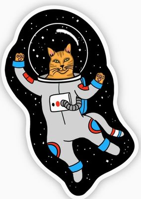 Cat Astronaut Sticker