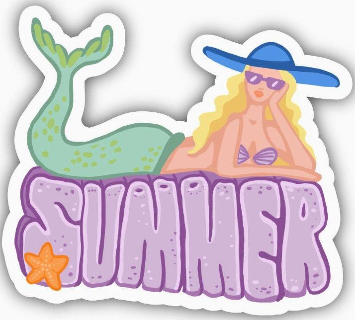 Mermaid Summer Sticker