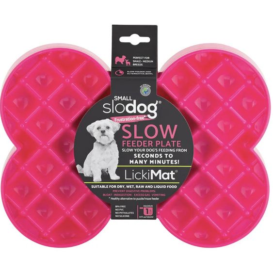 LickiMat Slodog, Colour: Pink, Size: Small