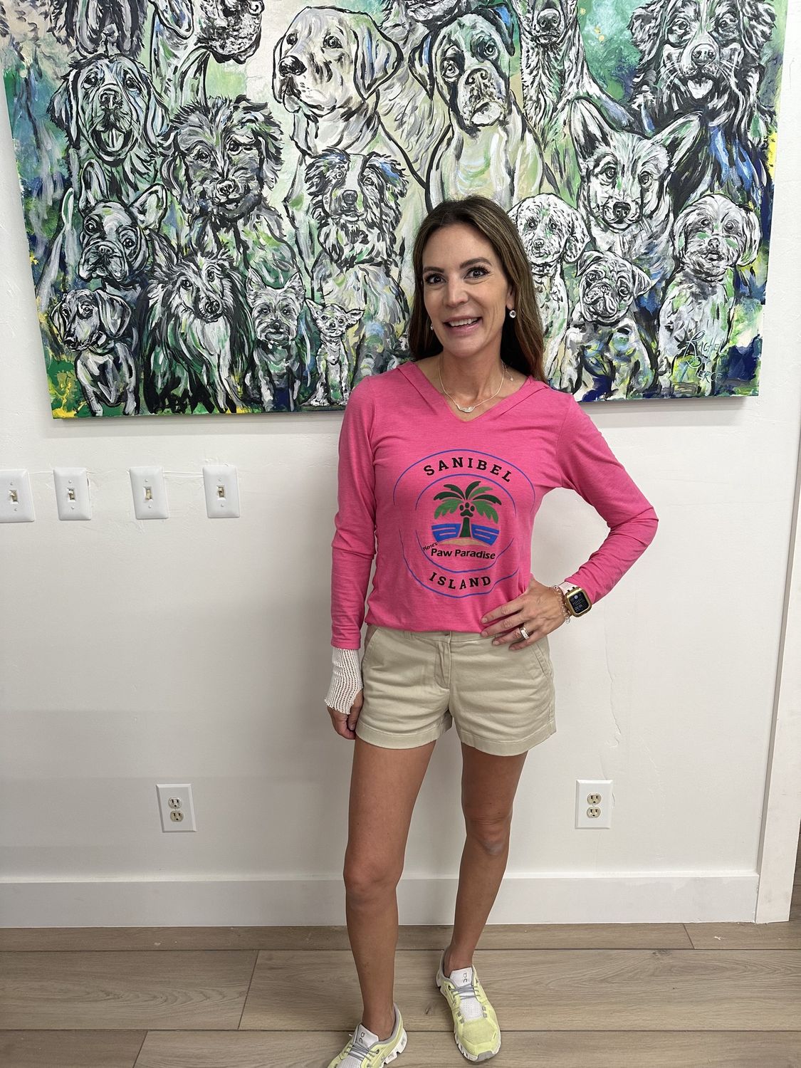 Pierce&#39;s Paw Paradise Pink Hooded Shirt