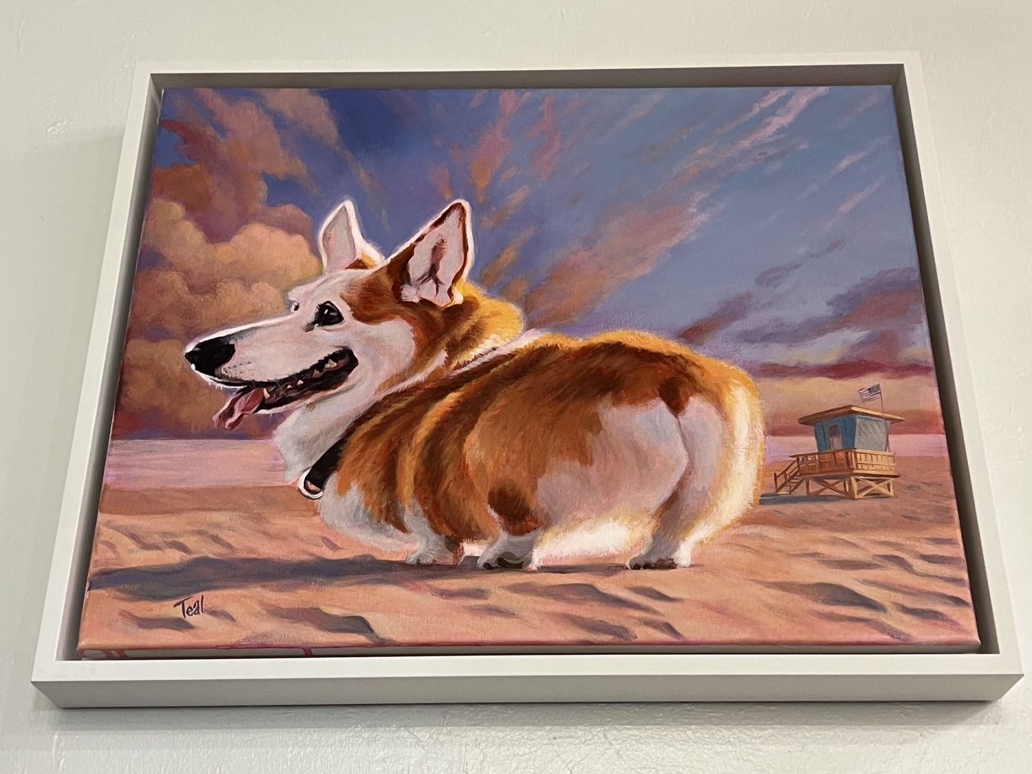 Adrian Teal &#39;Beach Bum&#39; Original 16x20