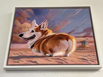 Adrian Teal &#39;Beach Bum&#39; Original 16x20