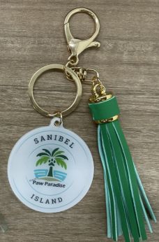 Paw Paradise Acrylic Keychain