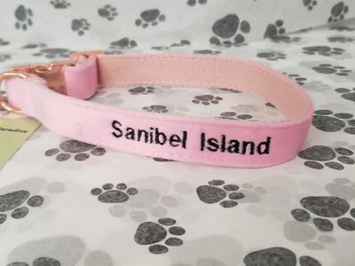 Sanibel Velvet Dog Collar