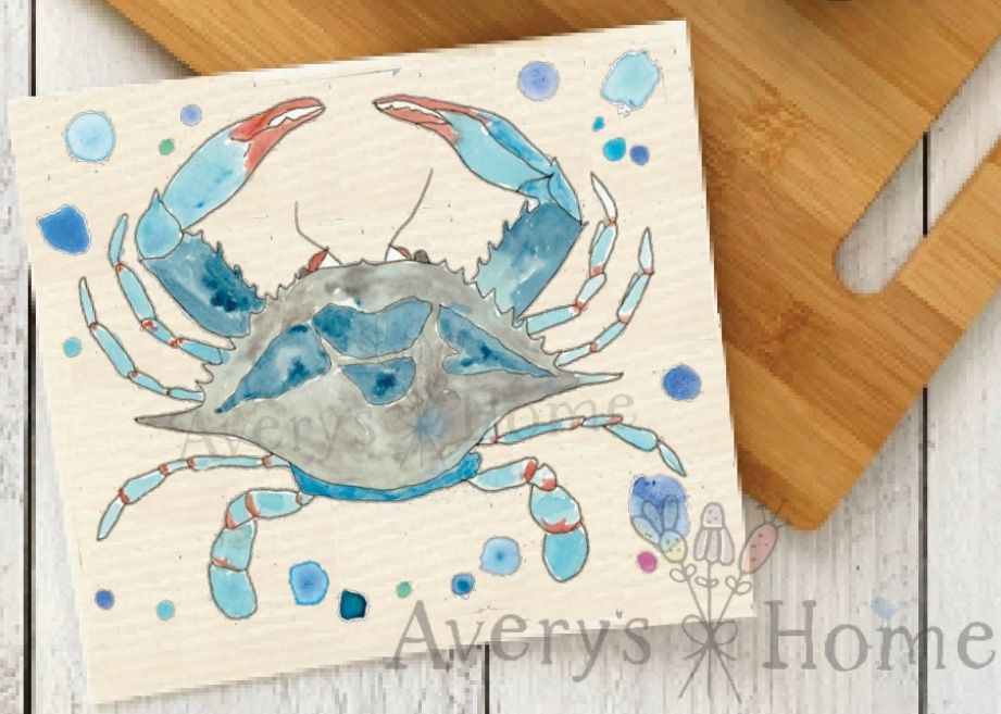 Blue Crab - Swedish Dishcloth