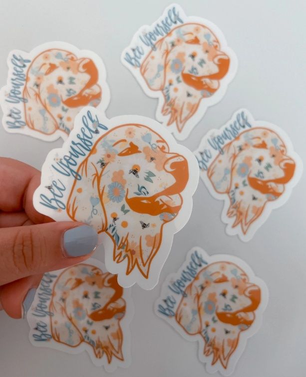 Bee Yourself Golden Sticker