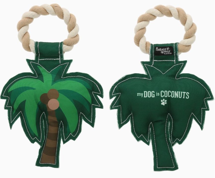 Coconuts - 10&quot; Canvas Dog Toy On Rope