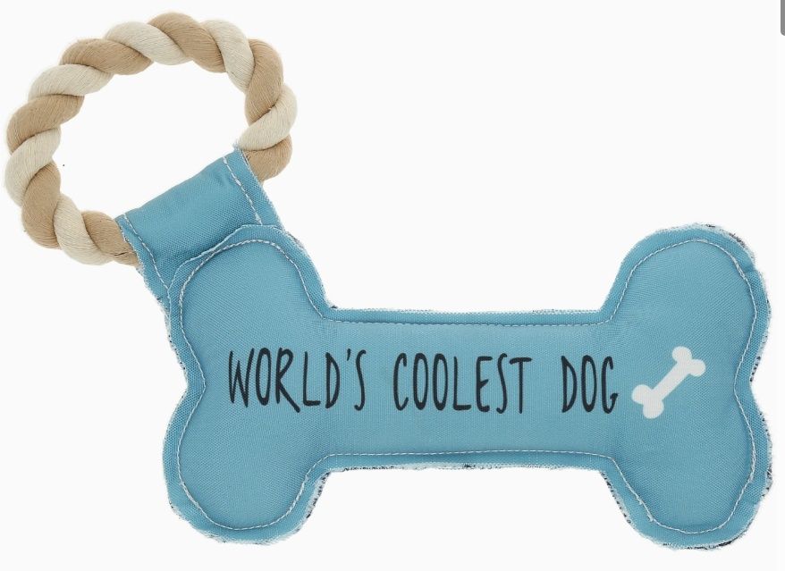 Coolest Dog - Canvas Dog Toy On A Rope