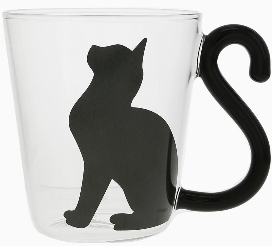 Cat Sitting - 12 oz Glass Cup