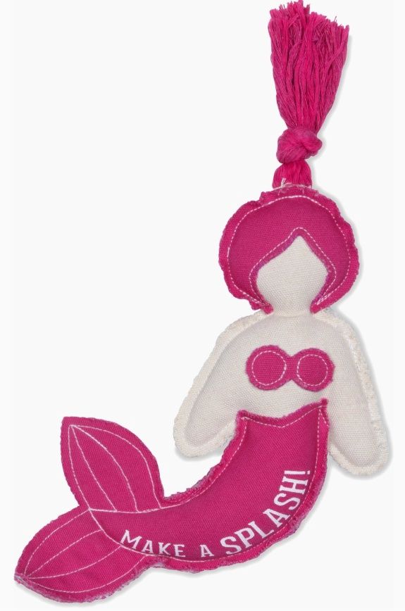 Splash - 8.5&quot; Canvas Dog Toy On Rope