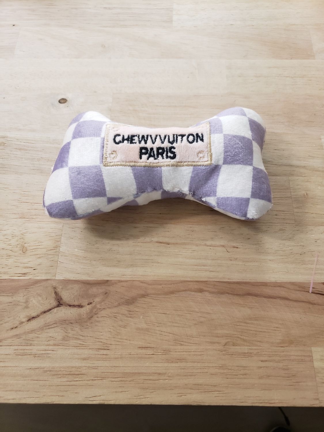 Chewvvuiton Paris Plush Dog Bone