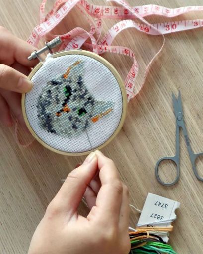 Cat Mini Cross Stitch Embroidery Kit