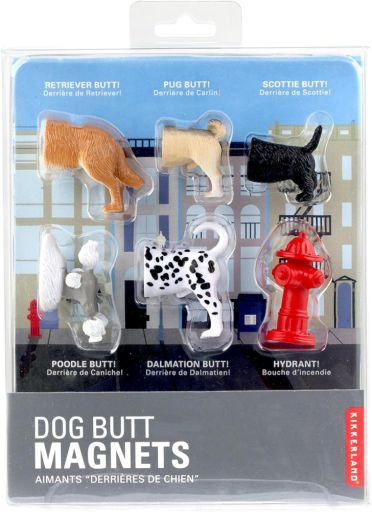Dog Butt Magnets by Kikkerland (Set of 6)