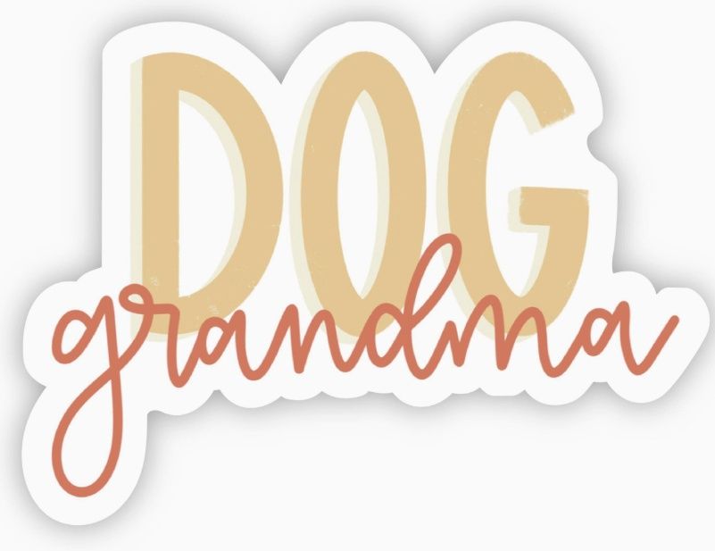 Dog Grandma Lettering Sticker