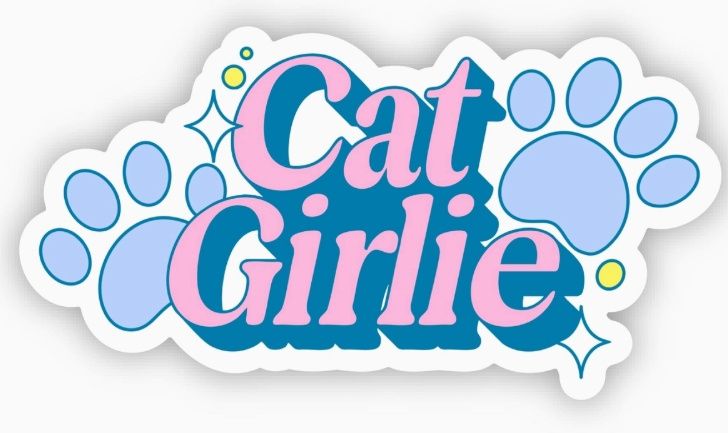 Cat Girlie Text Sticker