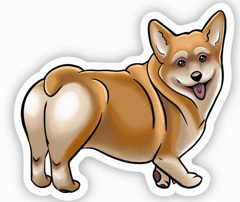 Cute Corgi Sticker