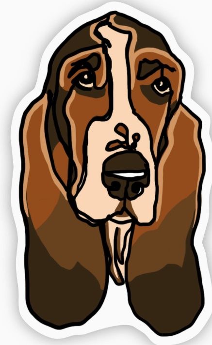 Basset Hound Dog Sticker