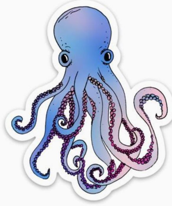 Octopus Sticker - Ocean Sticker
