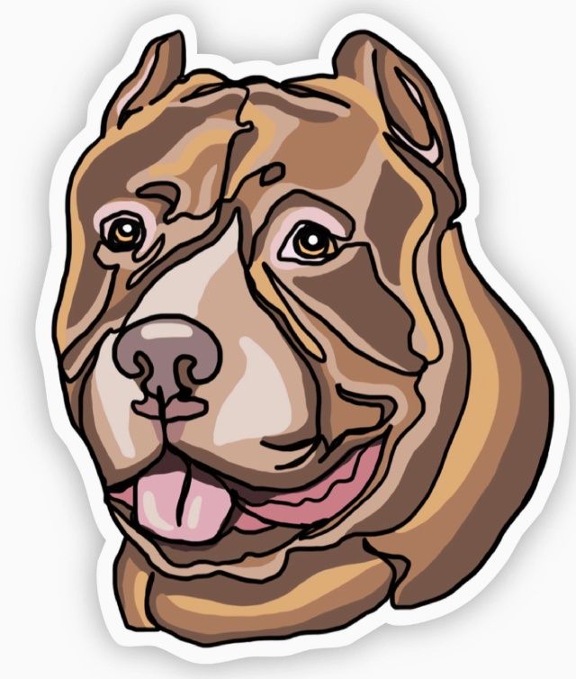 Pitbull Dog Sticker