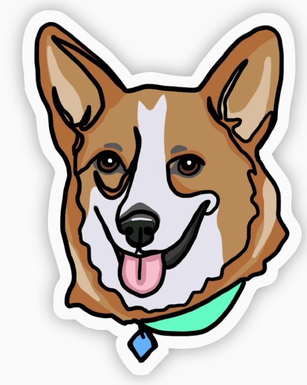Corgi Dog Sticker