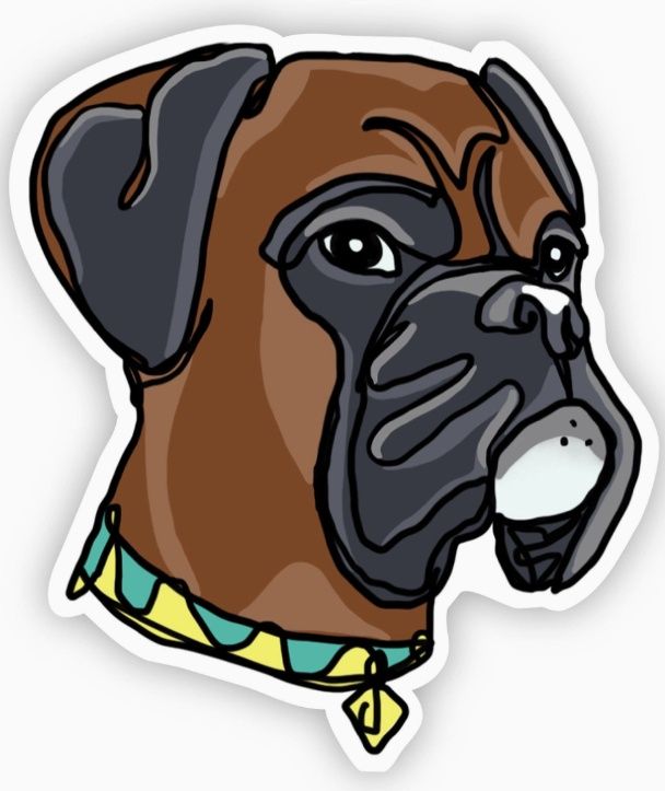 Boxer Dog Sticker