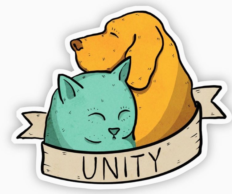 Unity Dog and Cat Sticker