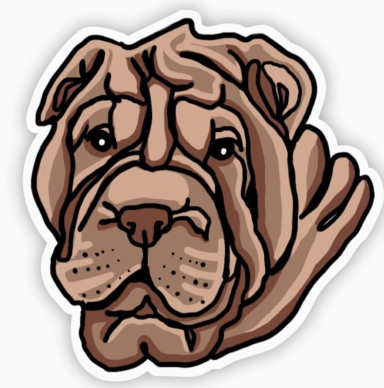 Shar-Pei Dog Sticker