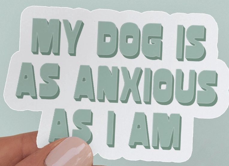 Anxious Dog Sticker
