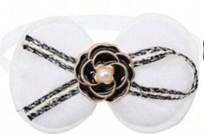 Pet Fashion Bow Ties, Design: White Bow