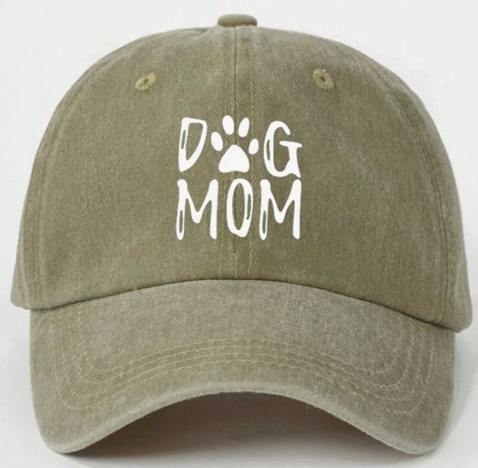 Hat &quot;Dog Mom&quot;, Colour: Dark Khaki