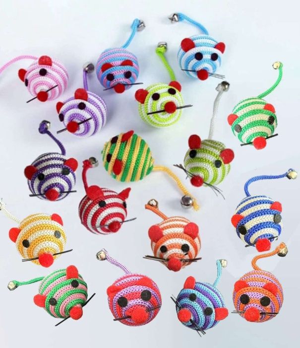Nylon Rope Interactive Mouse Cat Toy
