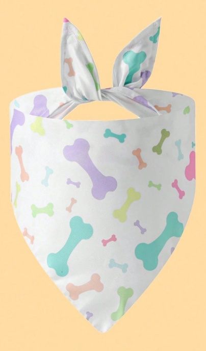 Multi-Colored Bone Dog Bandana