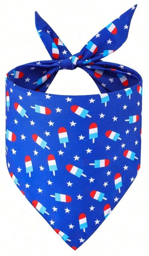 American Themed Dog Bandana, Design: Popsicle