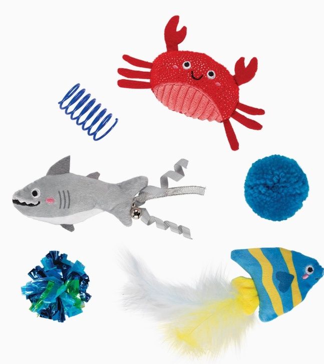 Water You Waiting For Cat Toy Set of 6