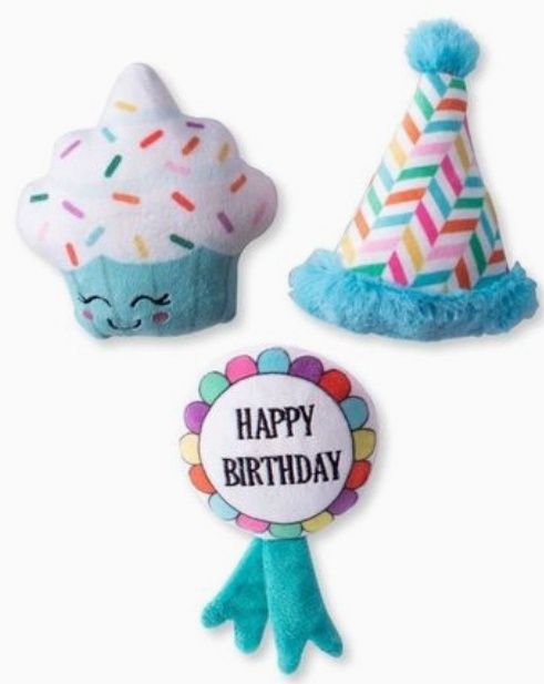 3 Piece Small Dog Toy Set - Happy Bark Day