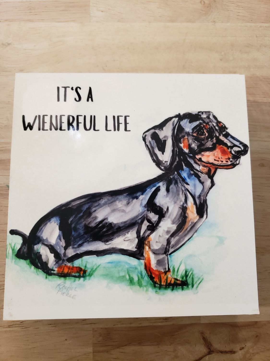It&#39;s A Wienerful Life Block Sign