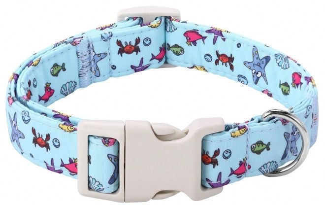 Adjustable Cartoon Animal Print Pet Collar, Size: XS