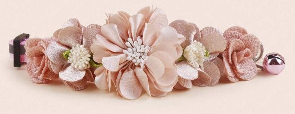 Rose Flower Cat Collar, Design: Pink Rose