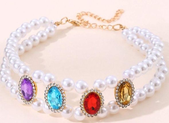 Double Layered Pearl Cat Necklace