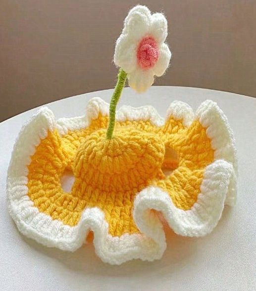 Crochet Sun Hat For Cats