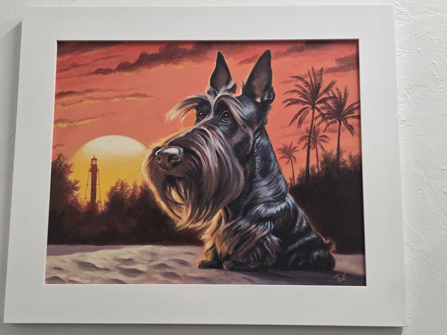 Adrian Teal West Highland Terrier Original &quot;A Scot Abroad&quot;