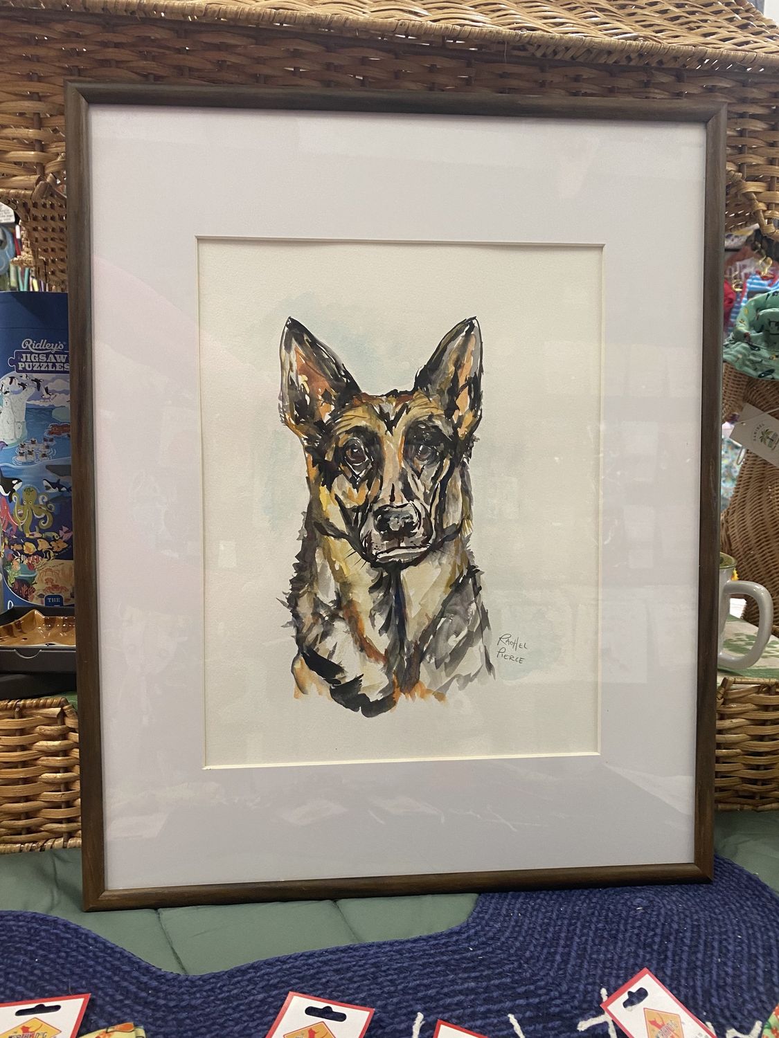 German Shepherd Watercolor Original