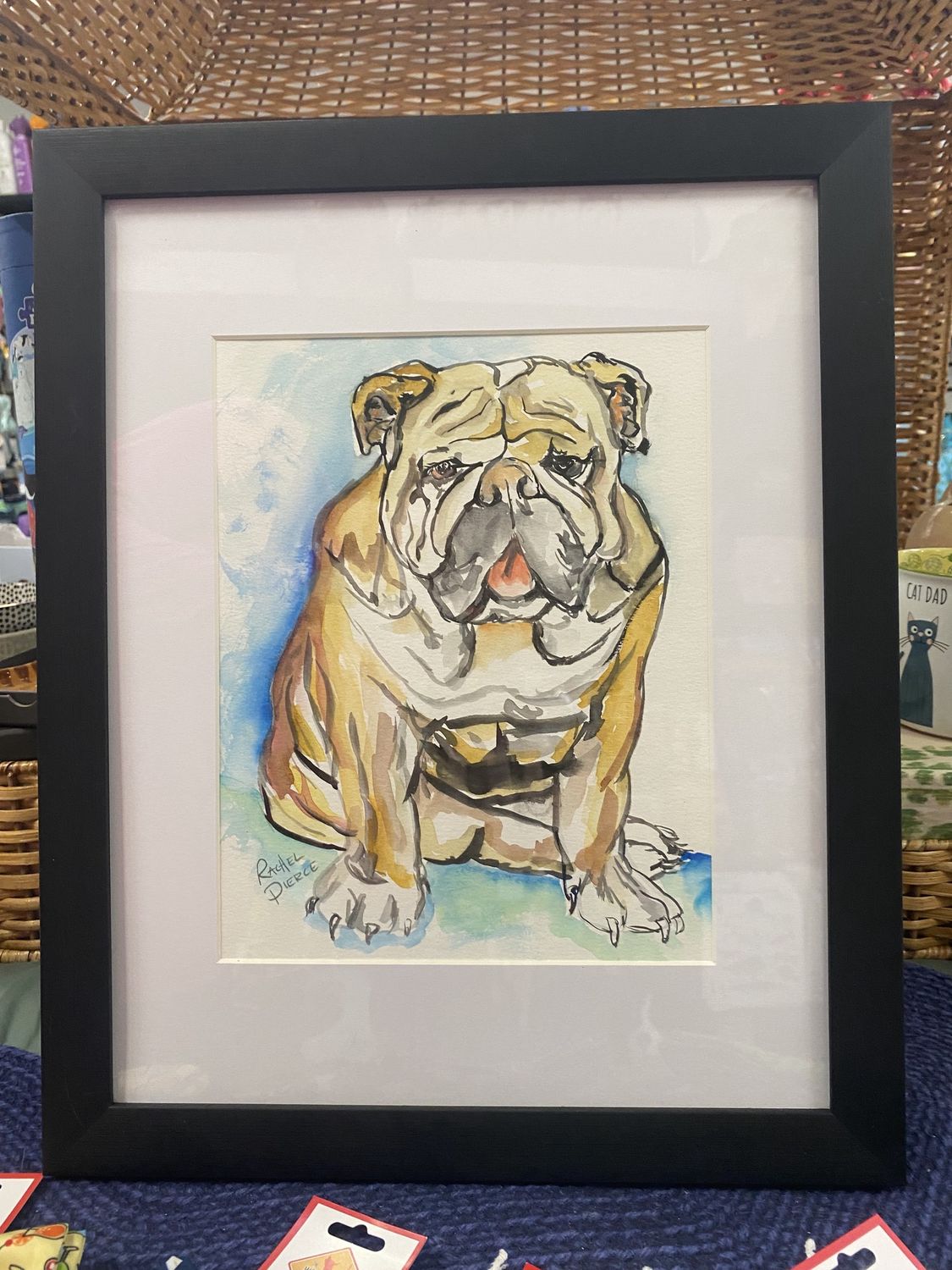 Bulldog Original Watercolor