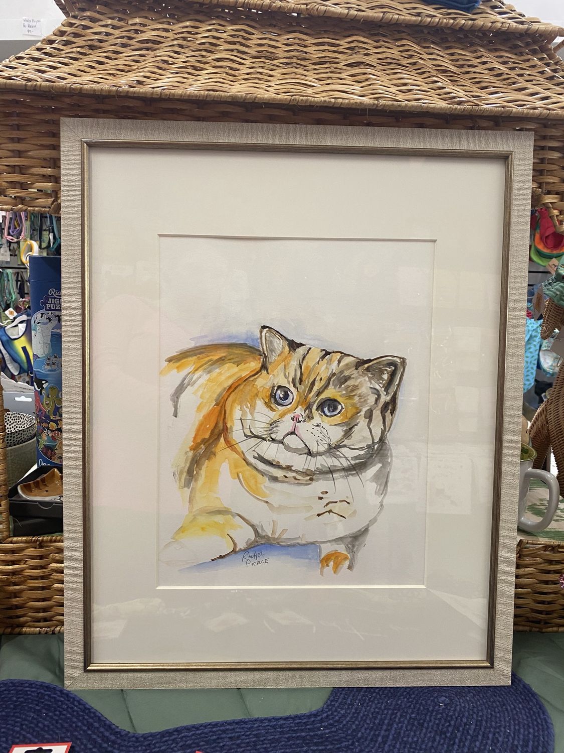 Orange Cat Original Watercolor