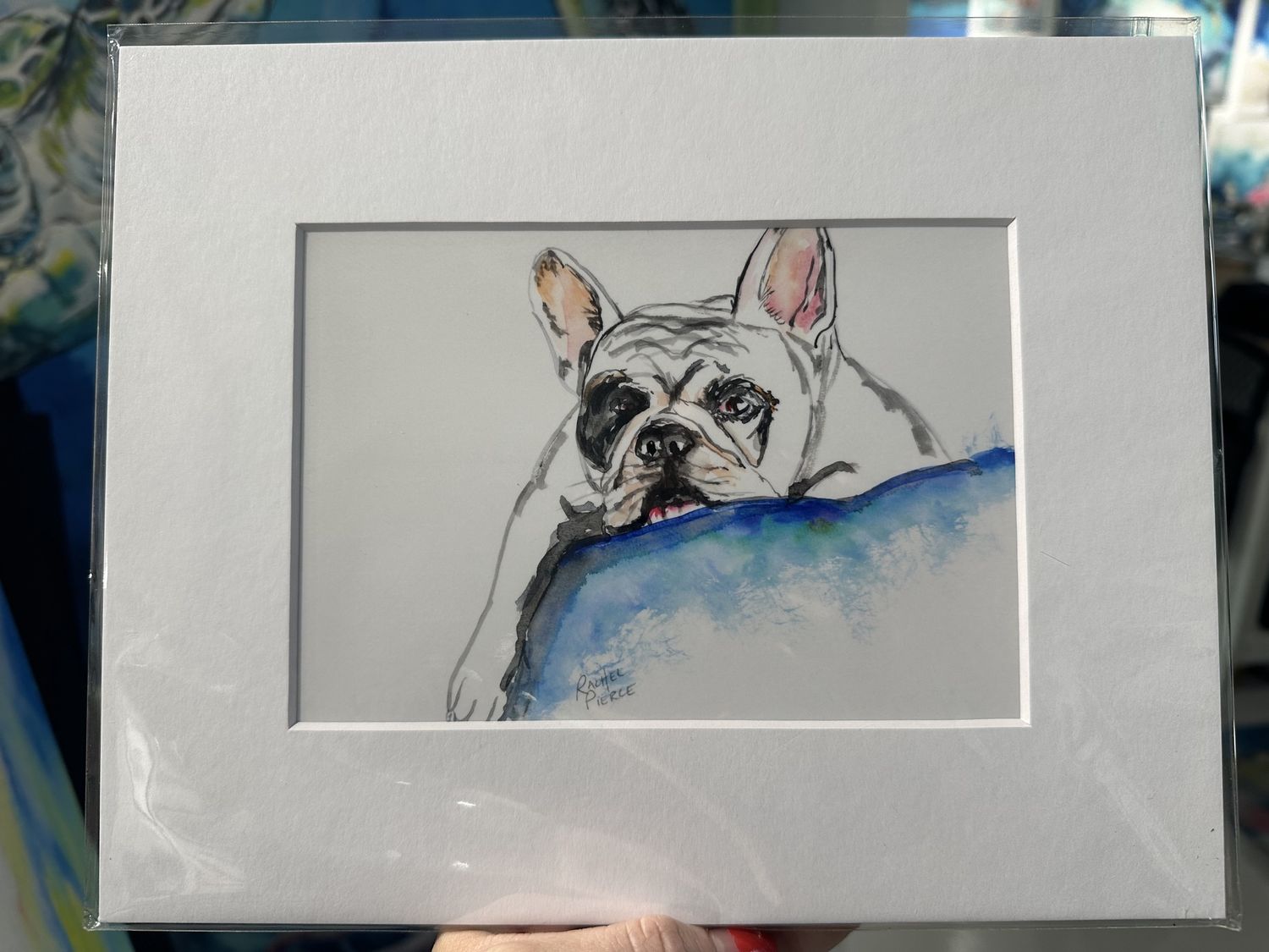 Rachel Pierce &quot;Lazy Bull&quot; Matted Print