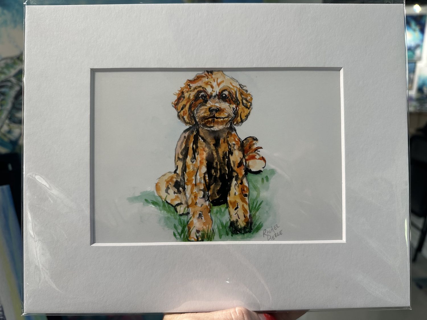 Rachel Pierce &quot;Sitting Doodle&quot; Matted Print