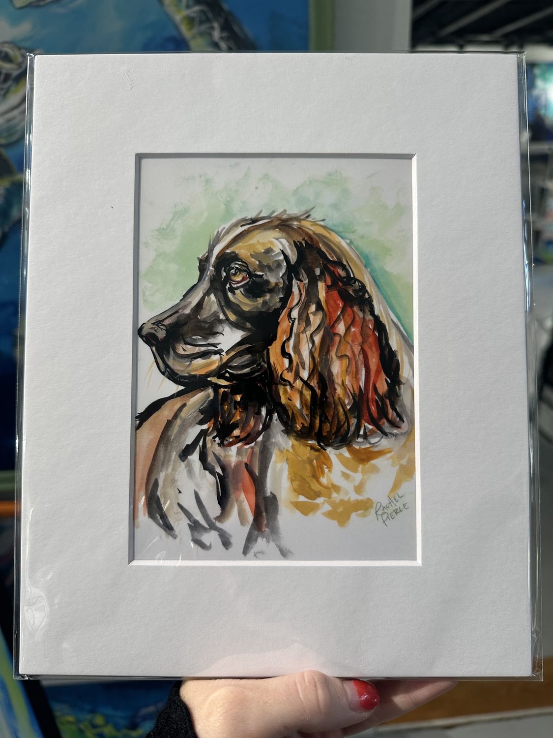 Rachel Pierce &quot;Irish Setter&quot; Matted Print
