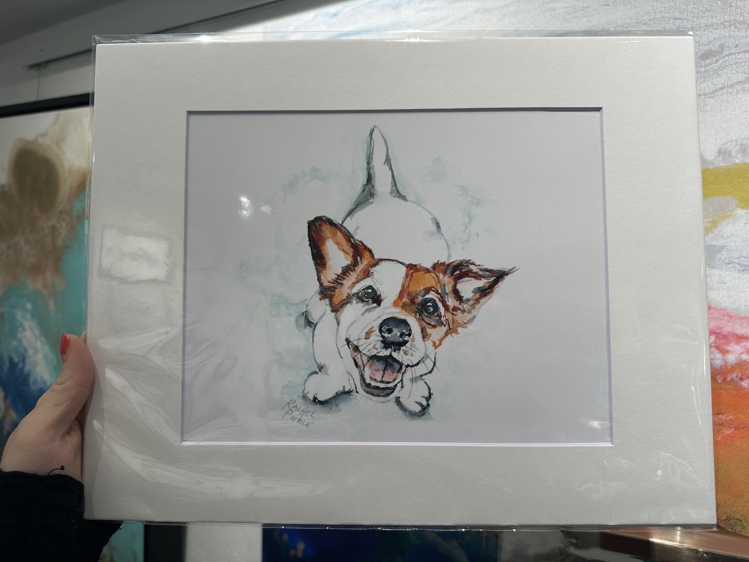 Rachel Pierce &quot;Happy Jack Russell&quot; Matted Print
