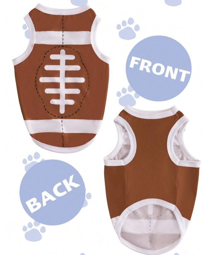 Classic Sport Ball Graphic Pet Vest, Design: Football