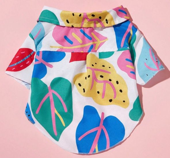 Tropical Plants Pattern Beach Style Dog Shirt